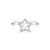 Anel Life Estrela em Prata 925 com Pedras Incolores