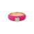 Anel Life Joyful em Liga Rosé com Banho de Ouro Rosé 18k, Pedra Incolor e Esmalte