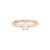 Anel Life Luna Gota em Liga Rosé com Banho de Ouro Rosé 18k e Topázio Incolor