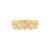 Anel Life Skyline II em Prata 925 com Banho de Ouro Amarelo 18k e Topázios Incolores
