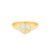Anel Life Paz e Amor Redondo em Prata 925 com Banho de Ouro Amarelo 18k