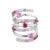 Anel Life Venus em Prata 925 com Pedras Rosas e Incolores