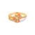 Anel Life Sun em Prata 925 com Banho de Ouro Amarelo 18k e Pedras Champanhe