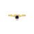 Anel Dengosa em Ouro Amarelo 18k com Safira e Diamantes
