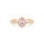 Anel Classic Oriental em Ouro Rosé 18k com Quartzo Rosa e Diamantes