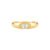 Anel Signet em Ouro Amarelo 18k com Topázio Incolor