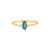 Anel Gold Blue em Ouro Amarelo 18k com Topázio London
