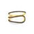 Anel Link em Ouro Amarelo 18k com Diamantes Negros