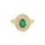 Anel Splendore em Ouro Amarelo 18k com Esmeralda e Diamantes