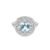 Anel Splendore em Ouro Branco 18k com Água Marinha e Diamantes