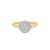 Anel Esferas em Ouro Amarelo 18k com Diamantes