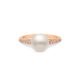 Anel Reali em Ouro Rosé 18k com Pérola e Diamantes