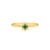 Anel Classic Cores em Ouro Amarelo 18k com Turmalina Verde e Diamantes