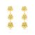 Brinco Life Botânica em Prata 925 com Banho de Ouro Amarelo 18k e Pedras Verdes