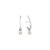 Argola Oval em Ouro Branco 18k com Pérolas