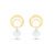 Brinco Gold Circle em Ouro Amarelo 18k com Água Marinha