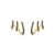 Brinco Ear Cuff Link em Ouro Amarelo 18k com Diamantes Negros
