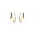 Brinco Link em Ouro Amarelo 18k com Diamantes Negros