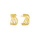 Brinco Argola Curvas em Ouro Amarelo 18k
