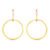 Brinco Gold Círculos em Ouro Amarelo e Ouro Rosé 18k