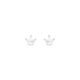 Brinco Baby Coroa em Ouro Branco 18k