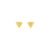 Brinco Baby Triângulo em Ouro Amarelo 18k com Safira Incolor