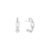 Brinco Argola Chains em Prata 925 com Safiras Incolores