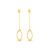 Brinco Gold Oval em Ouro Amarelo 18k
