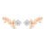 Brinco Ear Cuff Giardino em Ouro Rosé e Ouro Branco 18k com Diamantes