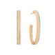Brinco Argola Icona em Ouro Amarelo, Ouro Branco e Ouro Rosé 18k com Diamantes