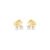 Brinco Baby Cereja em Ouro Amarelo 18k com Pérolas