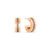 Brinco Argola V Love em Ouro Rosé 18k com Diamantes Brown