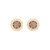 Brinco V Love em Ouro Rosé 18k com Diamantes Brown