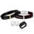 Kit Life Masculino Pulseiras Couro, Brinco Textura e Anel