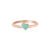 Anel Life Love Coração Mini em Liga Rosé com Banho de Ouro Rosé 18k e Esmalte