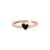 Anel Life Love Coração Mini em Liga Rosé com Banho de Ouro Rosé 18k e Esmalte
