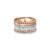 Anel Icona em Ouro Branco e Ouro Rosé 18k com Diamantes