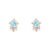 Brinco Way em Ouro Rosé 18k com Topázio Azul e Diamantes