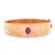 Pulseira Gomos Color em Ouro Rosé 18k com Rodolita