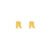 Brinco Life Letras R Prata com Banho Ouro Amarelo