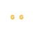Brinco Life Letras G Prata com Banho Ouro Amarelo