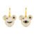 Brinco Argola Life Olho Mickey Disney em Prata 925 com Banho de Ouro Amarelo 18k e Esmalte
