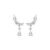 Brinco Life Gotas em Prata 925 com Pedras Incolores