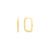 Argola Retangular em Ouro Amarelo 18k, 17mm