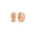Brinco Argola Bombe Duplo Martelado em Ouro Rosé 18k, 16mm