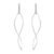 Brinco Argola Design em Ouro Branco 18k