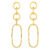 Brinco Argola Design em Ouro Amarelo 18k