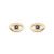 Brinco Way Olho Grego em Ouro Amarelo 18k com Safira Azul