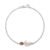Pulseira em Prata 925 com Pérola e Quartzos Fumê