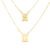 Escapulário Medalhas Crucifixo em Ouro Amarelo 18k, 60cm
